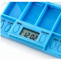 New design 7 days plastic weekly pill case, vitamin box with pill cutter