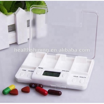 factory price custom oem digital timing travel plastic 7days pill box with alarm