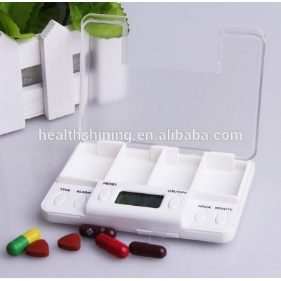 ABS clear plastic electronic alarm timer pillbox