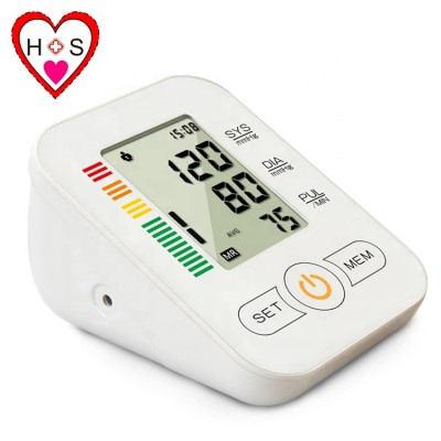 automatic talking digital bp monitor, high accuracy speaking 3 color back light electronic digital blood tensiometer